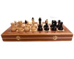 Dřevěné–šachy Šachy Česká klubovka Original s intarsovanou šachovnicí Old Style Deluxe 