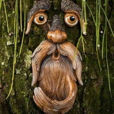 Netscroll Magická venkovní zahradní dekorace ve tvaru obličeje, která slouží zároveň jako krmítko pro ptáky, perfektní pro milovníky přírody a pozorovatele ptáků, oživte svou zahradu nebo terasu, BirdFeeder