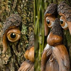 Netscroll Magická venkovní zahradní dekorace ve tvaru obličeje, která slouží zároveň jako krmítko pro ptáky, perfektní pro milovníky přírody a pozorovatele ptáků, oživte svou zahradu nebo terasu, BirdFeeder