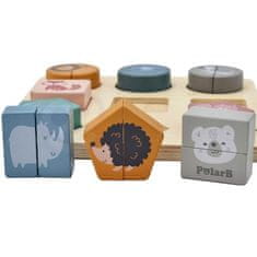 LEBULA Dřevěné puzzle kostky Viga - Zvířátka - PolarB