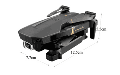 Richie Skládací Dron s FULL HD kamerou, aplikace pro Android a iOS zařízení, Kvadrokoptéra s Kamerou, 2x Baterie