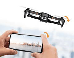 Richie Skládací Dron s FULL HD kamerou, aplikace pro Android a iOS zařízení, Kvadrokoptéra s Kamerou, 2x Baterie
