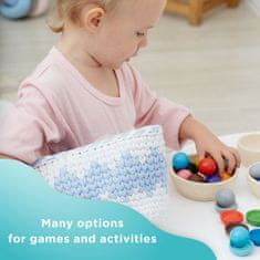 Montessori dřevěná hračka "Balls on Plates"