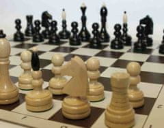 Dřevěné–šachy Klasická klubovka - komplet s rolovací šachovnicí a sáčkem