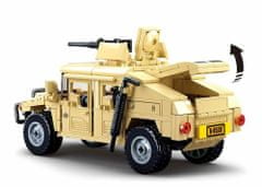 Sluban Army model bricks m38-b0837 hummer bojový off road