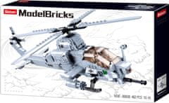 Sluban Army Model Bricks M38-B0838 Bitevní helikoptéra M38-B0838